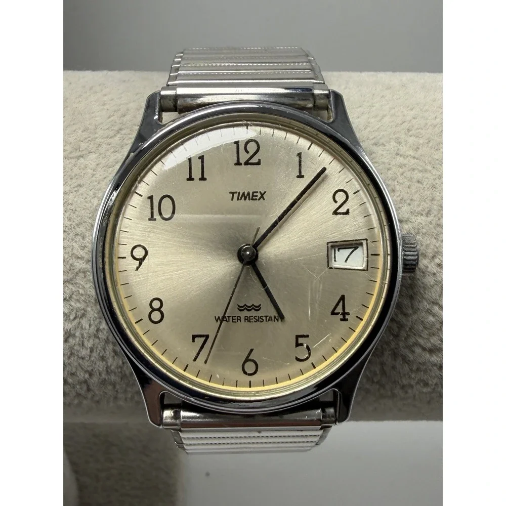 Timex Vintage 1992 Mens Watch Working Manual Wind 34MM 6.75